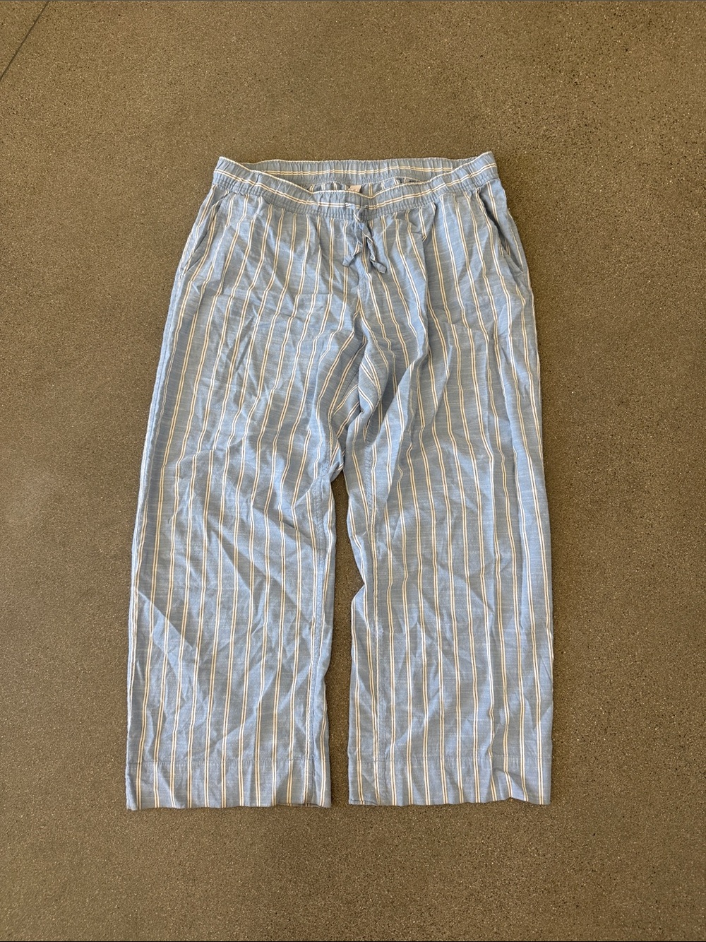 Auden Sky Blue and White Striped Lounge Pants